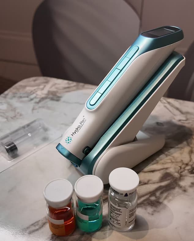 A Carisma Aesthetics doctor performing microneedling with exosomes at the clinic in Malta